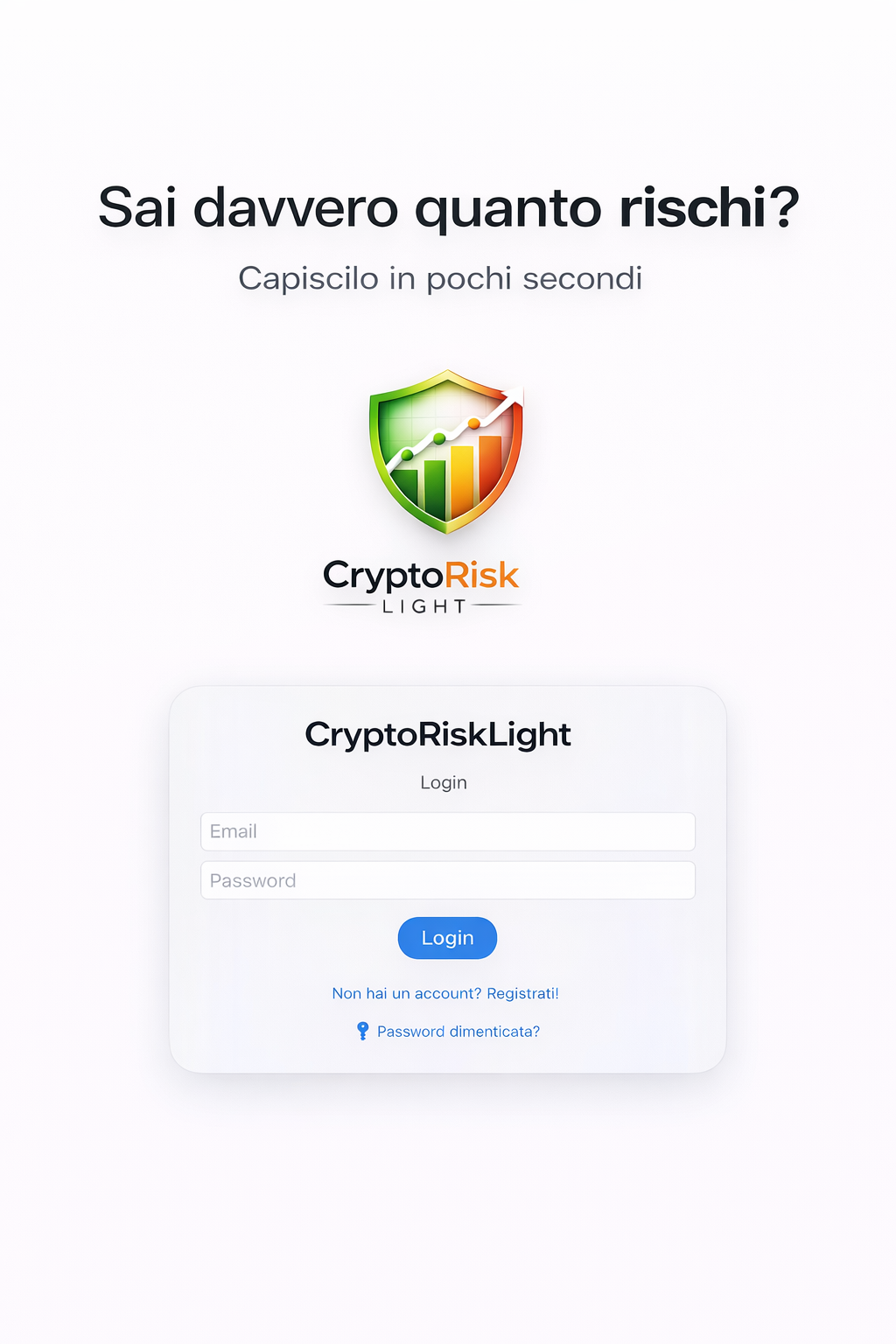 CryptoRiskLight app overview